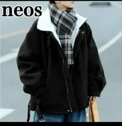 neos 裏ボア バルーンスリーブ コート ジャケット XL 黒