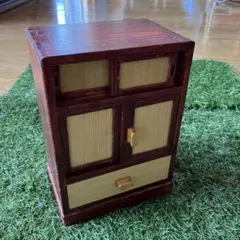 昭和レトロ　ミニチュア　タンス おままごと 木製のサムネイル
