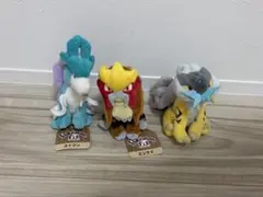 旧タグ Pokémon fit ぬいぐるみ スイクン エンテイ ライコウ 3体