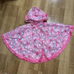 ハローキティ レインポンチョ 80-100 ピンク