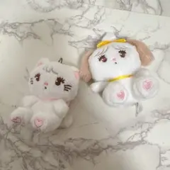 mikko ぬいぐるみ ガチャガチャ1弾 スフレ・ムース 2点セット