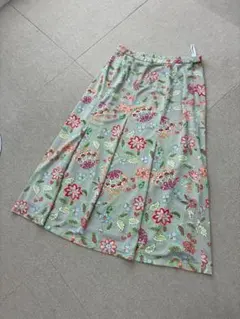 （L06039）HANAEMORI ハナエモリ　花柄　フラワー　スカート　Mのサムネイル