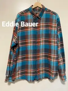 Eddie Bauer エディバウアー　チェック柄 長袖シャツ トップス　XL