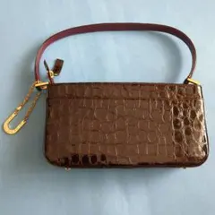 「soltysoltyさん専用」　ブラウン クロコダイル風 ハンドバッグ