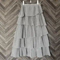 RayBEAMS シアーギンガムティアードスカート M
