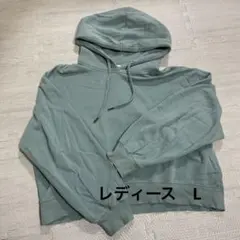 GU フード付き クロップド パーカー Lサイズ　2/2処分