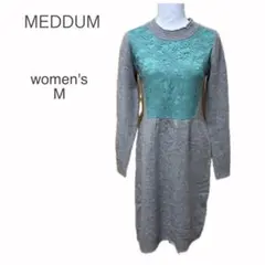 MEDDUM メデューム 長袖 ニットワンピース ひざ丈ワンピース M 秋冬
