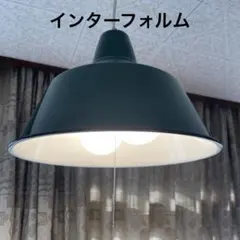 インターフォルム2灯式琺瑯ペンダントライト 明るさ調整可能 緑 北欧風 ドーム型のサムネイル