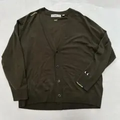【美品】ユニクロ×アニヤ　メリノオーバーサイズVネックカーディガン　オリーブM