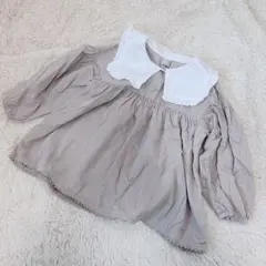 プティマイン　コーデュロイ　チュニック　トップス　キッズ　女の子　フリル