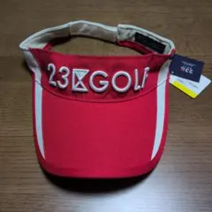 23区GOLF レッド バイザー