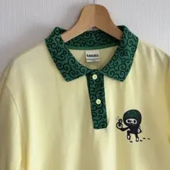 【希少・Lサイズ】Laundry ランドリー 泥棒 ポロシャツ 唐草模様イエローのサムネイル
