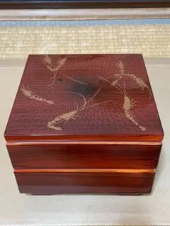 昭和レトロ　木製二段重箱