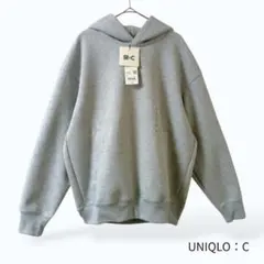 タグ付き UNIQLO:C スウェットオーバーサイズプルパーカーグレー Sのサムネイル