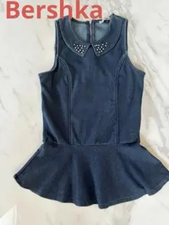 新品未使用　Bershka  ベルシュカ　デニム　ペプラム　トップス