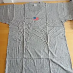 ヤナセ　CHEVROLET グレー Tシャツ アメリカ国旗刺繍
