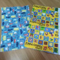 交通機関とスーパーマリオの生地セット