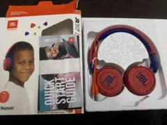 JBL JR310BT ワイヤレスヘッドホン オレンジ/青　ブルートゥース　美品