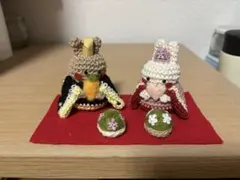 #あみぐるみ #うさぎのお雛様