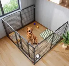 特価‼️ 犬 ケージ ペット サークル フェンス ダブルロック (ブラック