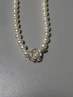 シルバーパールネックレス　silver刻印、
