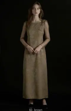 MロングLERURE Shoulder ribbonjacquard dress M Shoulder ribbonjacquard dress - メルカリ