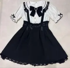 LIZLISA ワンピース ブラック サスペンダーのサムネイル