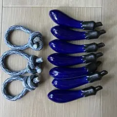 ナス型箸置き7個とリング型箸置き3個セット