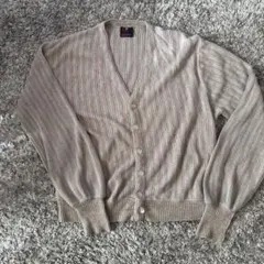 即日発送アーノルドパーマー（ビンテージ）ベージュストライプ カーディガン