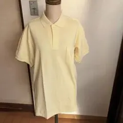 XL イエロー半袖ポロシャツ ポケット付き
