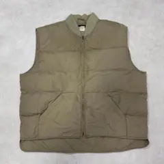 古着 80s 黒タグ エディーバウアー ダウンベスト ジャケット ベージュ①