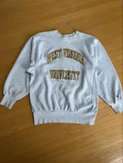 90s USA製 リバースウィーブ 刺繍タグ 2段プリント アーチ カレッジ