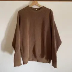 MUJI Labo 再生ポリエステル畦編みクルーネックセーター 男女兼用サイズ