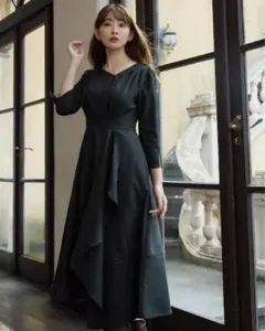 新品同様　Herlipto Grand Twill Ruffled Dress