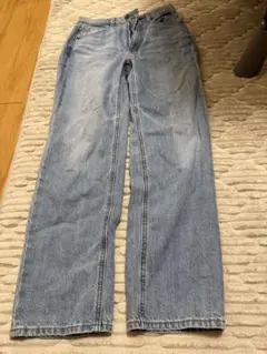 GU ライトブルー ストレートデニムパンツ S
