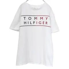 TOMMY HILFIGER トミーヒルフィガー【M】ロゴTシャツ 白 コットン