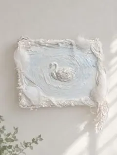 テクスチャーアート　白鳥