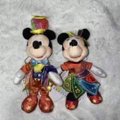 40周年 ディズニー ランド ミッキー ミニー ぬいぐるみバッジ