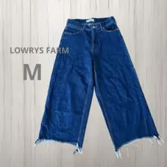 LOWRYS FARM◇◆クロップドパンツ 濃紺 切りっぱなし Mサイズのサムネイル