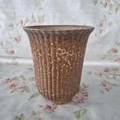 円形 陶器製植木鉢 茶色 盆栽 園芸 ガーデニング 陶芸 鉢536