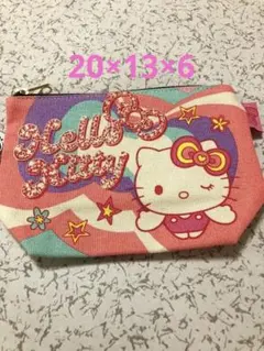 新品未使用！タグ付き Hello Kitty コットンポーチ 20×13×6