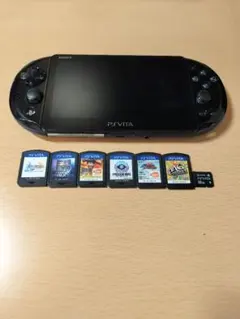 PS Vita 本体 PCH-2000　ゲームカード6枚 32GBメモカ