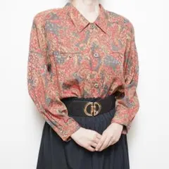 【2点20%OFF】ブラウス ペイズリー 昭和レトロ vintage 一点物