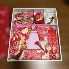 七五三 着物セット 赤 花柄