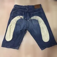 【人気】EVISU ハーフパンツ 大黒 サイズ３８　Paris 塩谷兄弟 デニム EVISU エヴィスハーフパンツ大黒34塩谷ブラザーズ - メルカリ