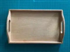 トレイ お盆⑨　木製　持ち手付　31cm x 19.5cm