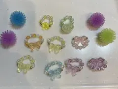 キッズ用 ビーズ指輪 9点セット