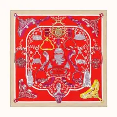 【新品タグ箱付き/半額以下】HERMES スカーフ カレ45