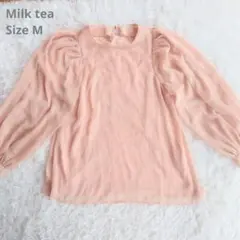 Milk tea シフォン ブラウス ピンク M 長袖のサムネイル