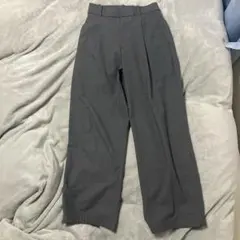 UNIQLO タックワイドパンツ XSサイズ 05 グレー